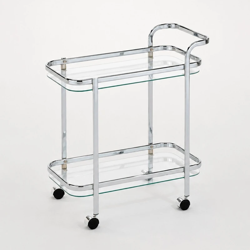 Bar Cart [Single-Handle / 2-Tier] (with 4 Casters)