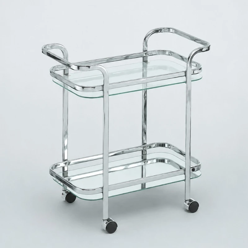Bar Cart [Double-Handle / 2-Tier] (with 4 Casters)