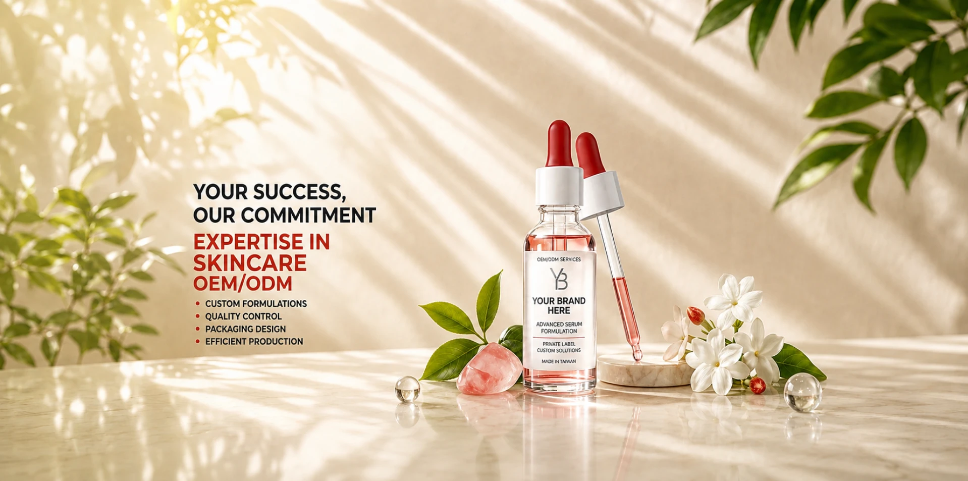 Private label skincare and cosmetic manufacturing services
