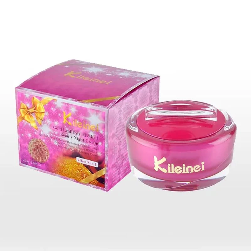 Kileinei®Gold Leaf Extract 8 in 1 Beauty Night Cream Age-Back-Deeply Repair-Hydrating-Tighten Pores. Remove Melasma- Remove Wrinkles-Revitalize Skin-Whitening Cream