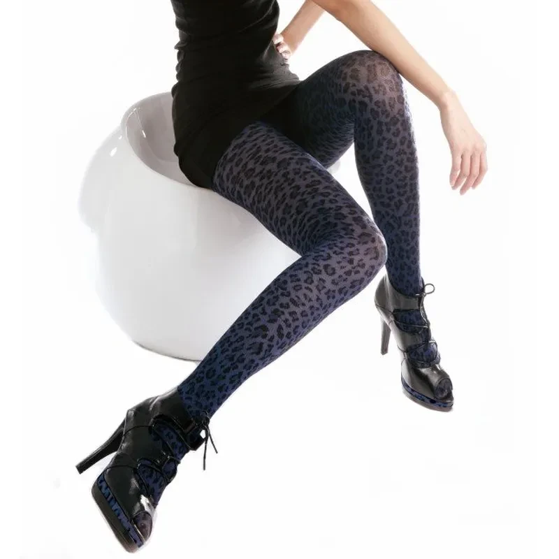 Tights with Pattern - Leopard 50D